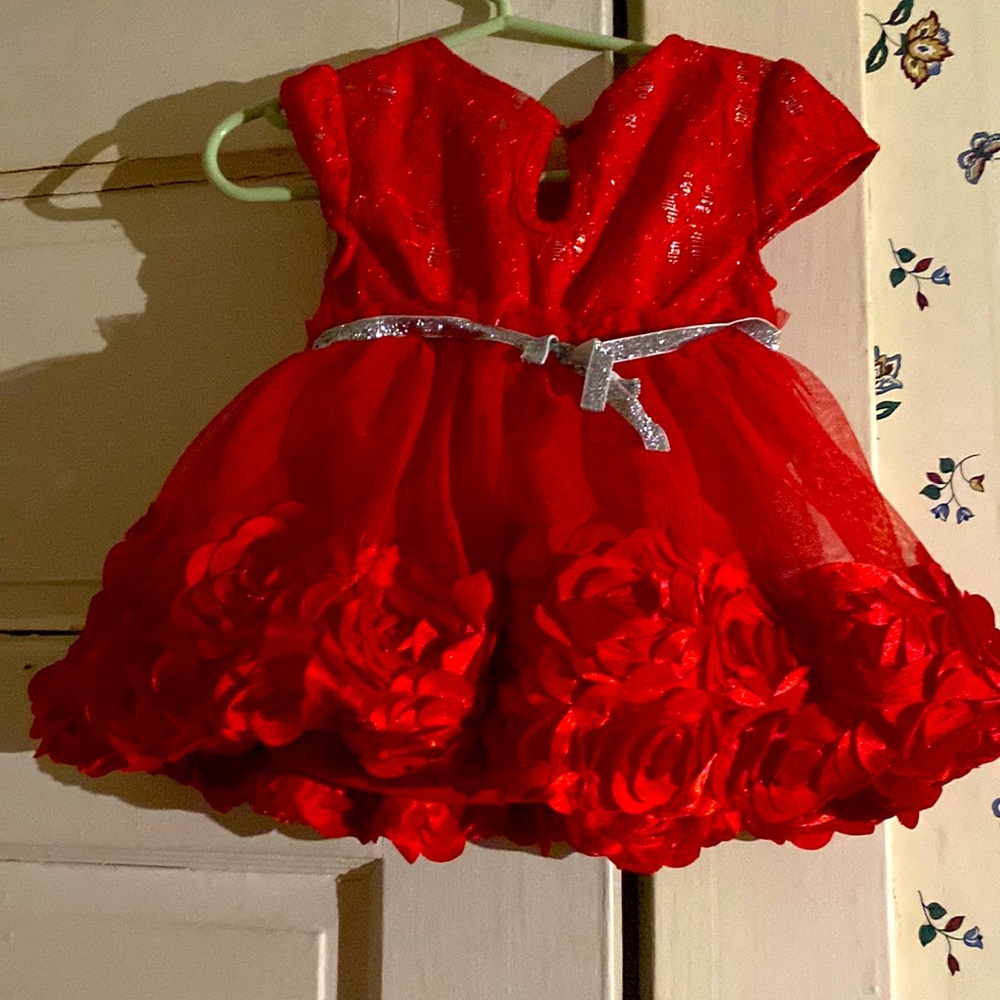 Red baby girl dress